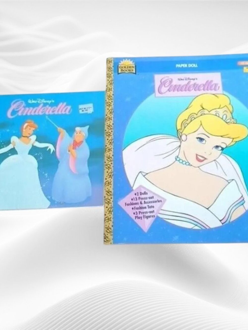 Walt Disney’s Cinderella Paper Doll Book New Uncut Plus Reading Book NEW